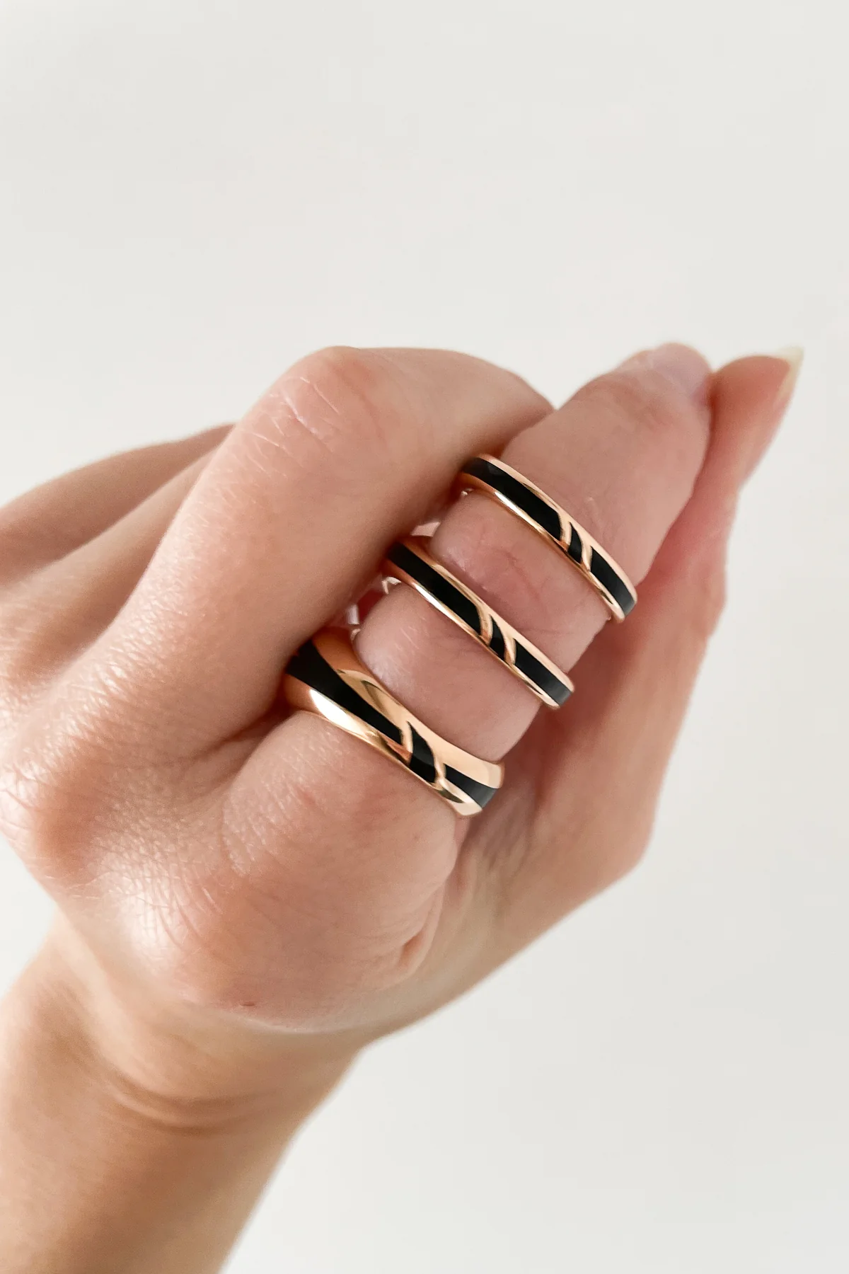 Enamel Stripe Dome Ring - Image 16