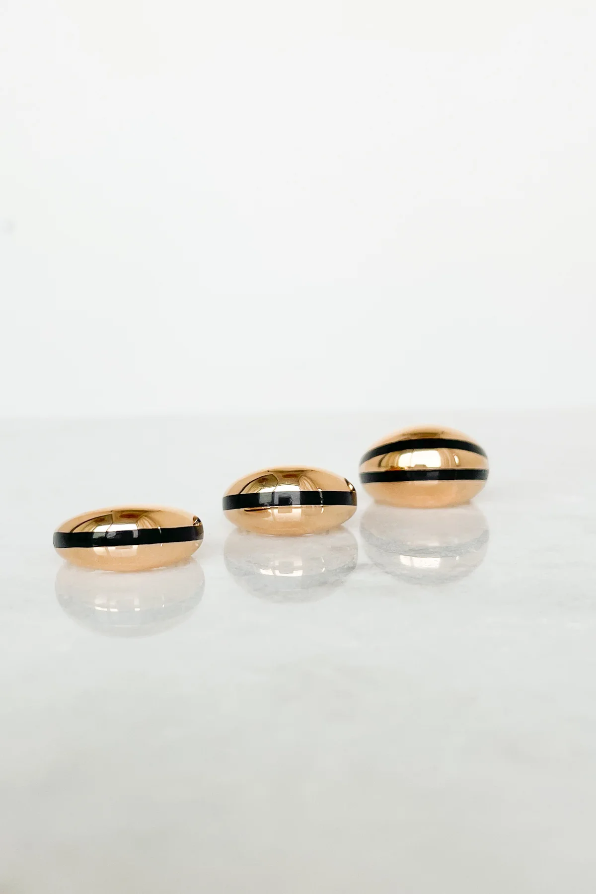 Enamel Stripe Dome Ring - Image 5