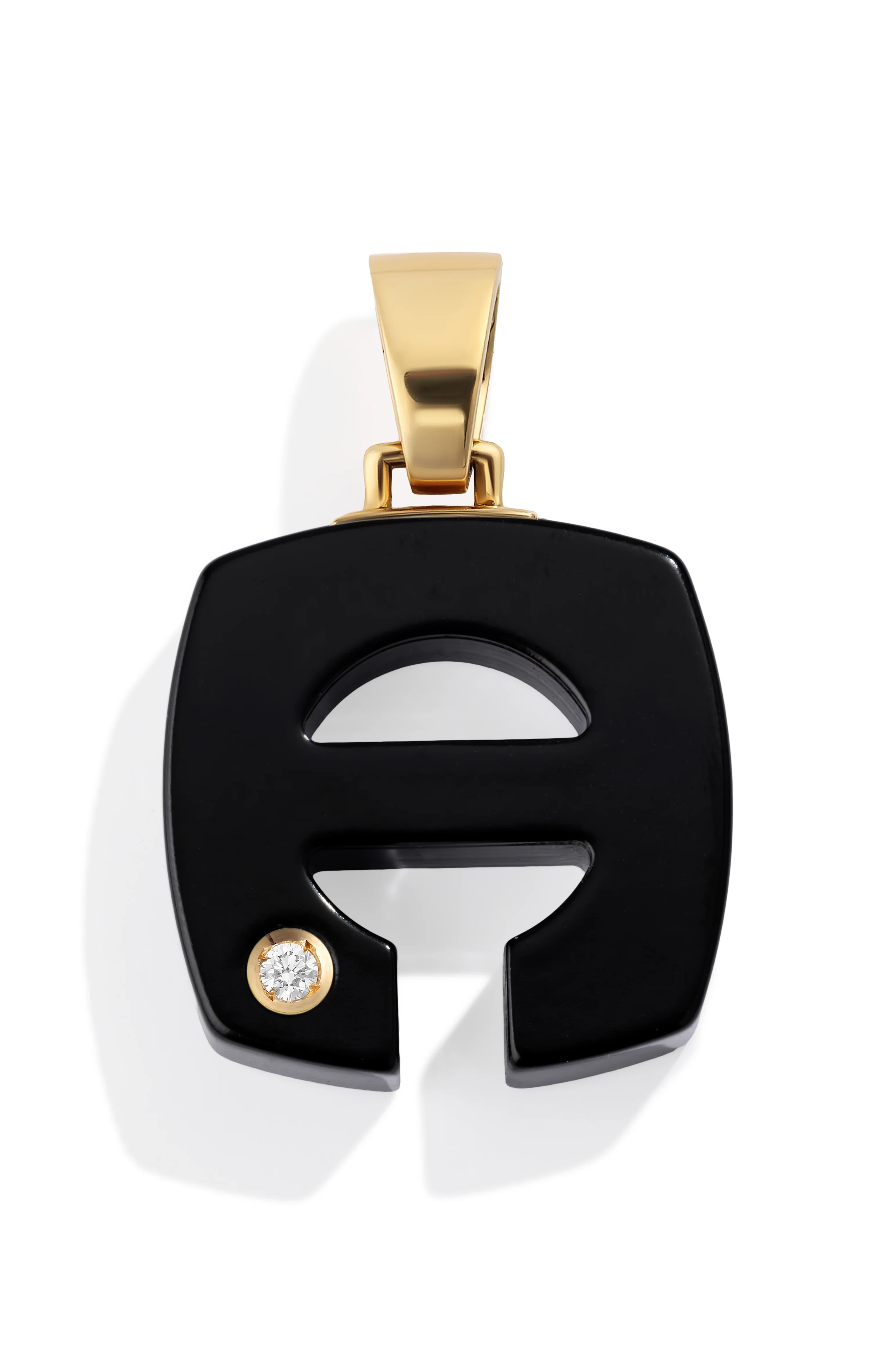 Custom Onyx Splendente Initial Pendant - Image 3