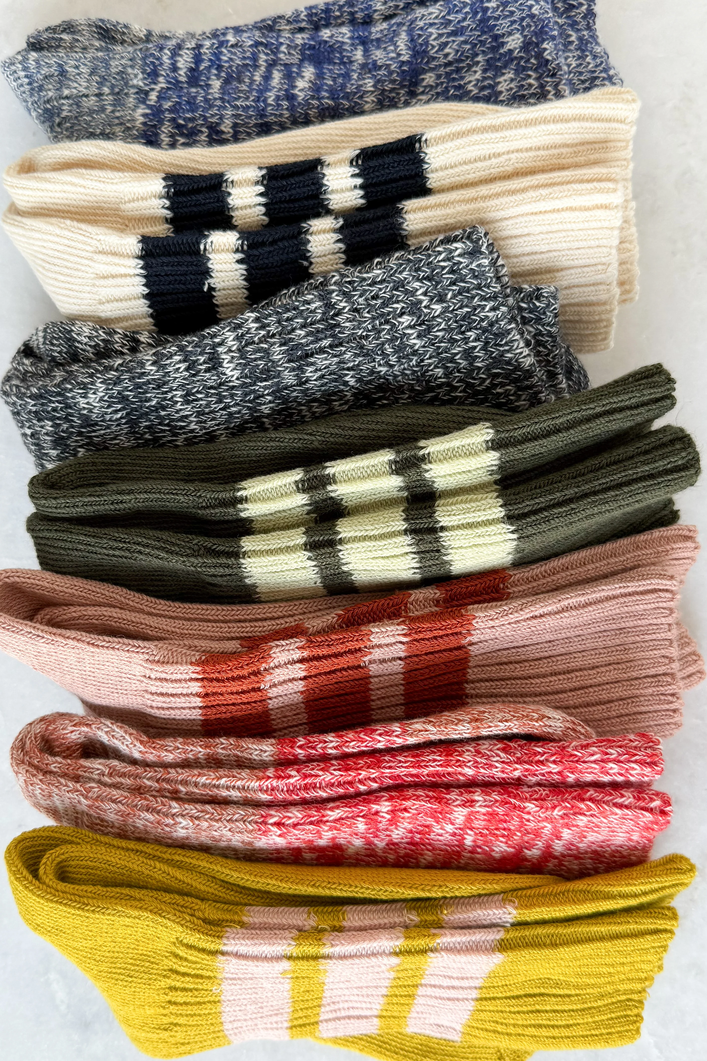 Dark & Light Blue Melange Socks - Image 6