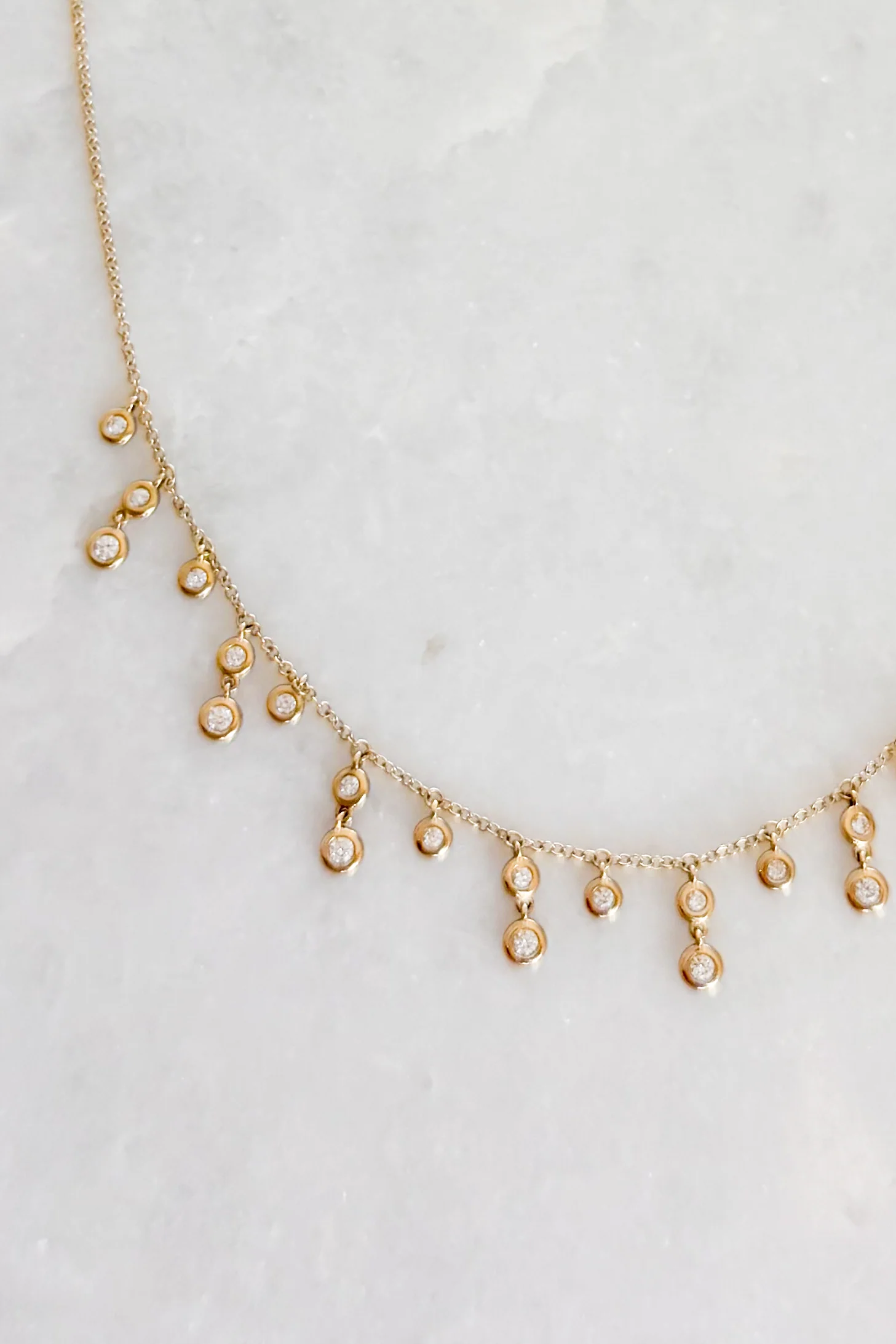 Diamond Drops Necklace - Image 3
