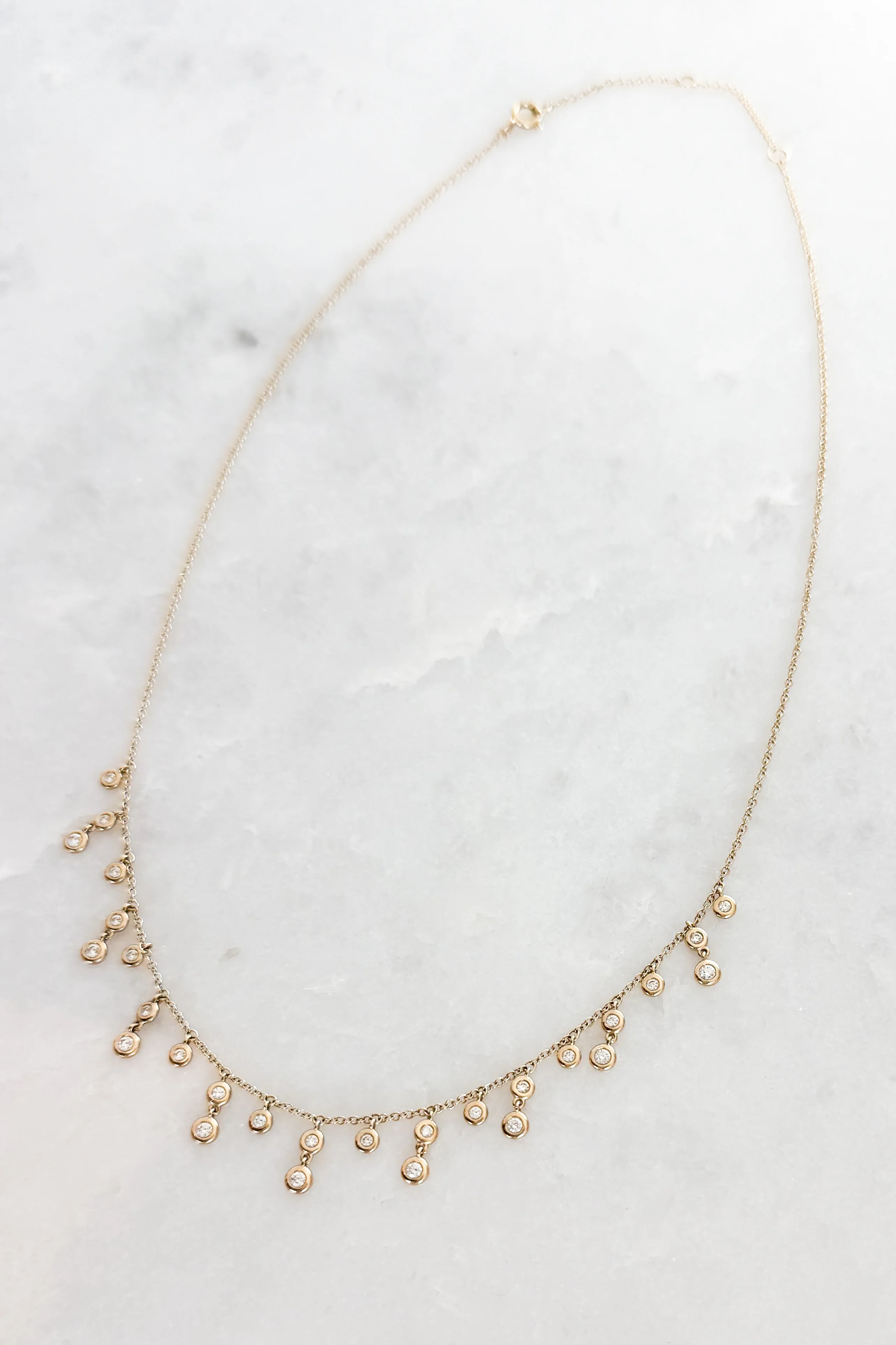 Diamond Drops Necklace - Image 4