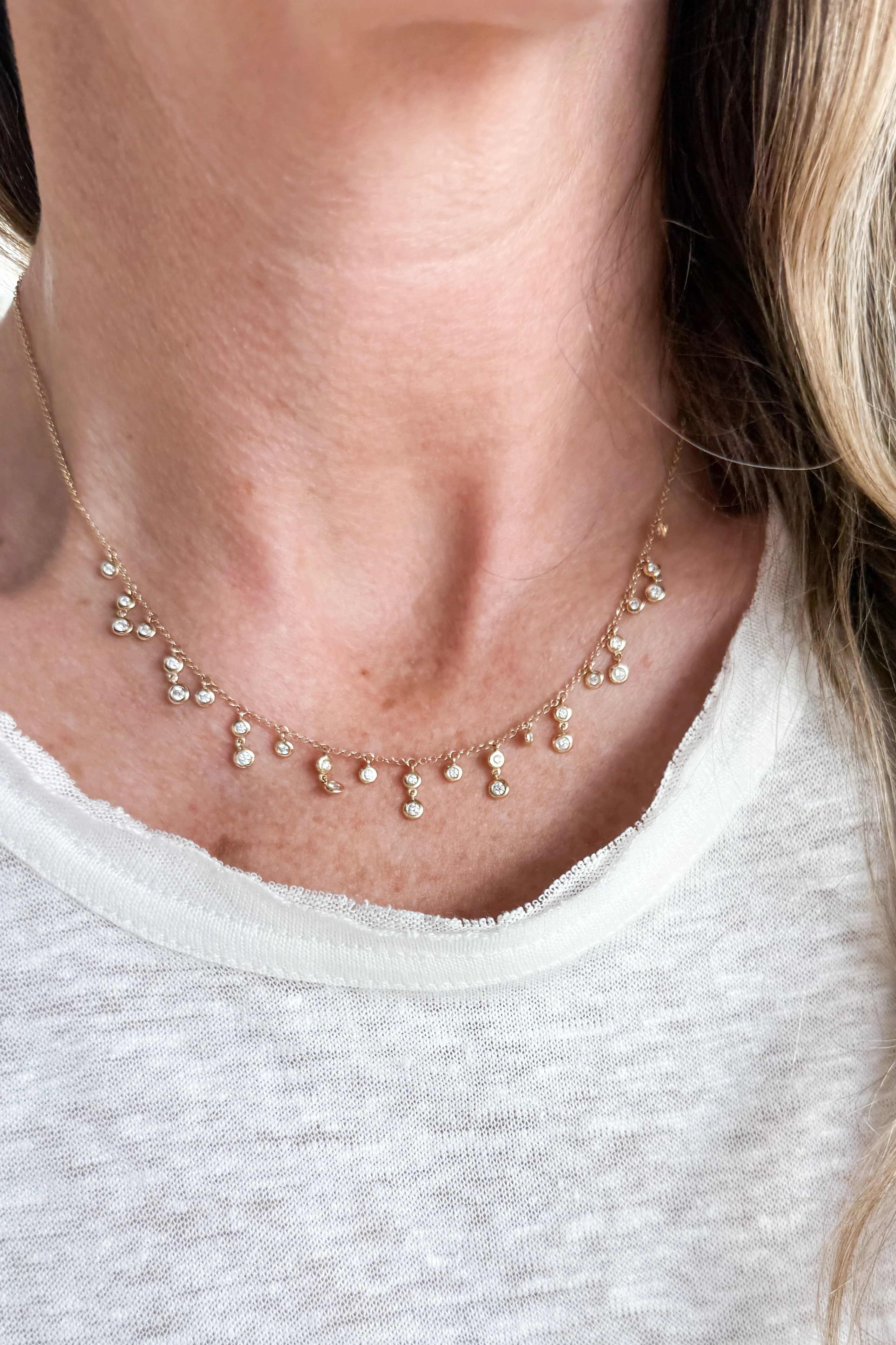 Diamond Drops Necklace - Image 5