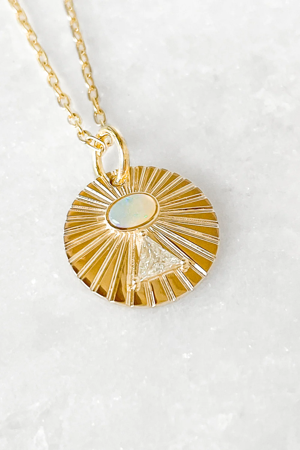 Diamond Pyramid Necklace - Image 3