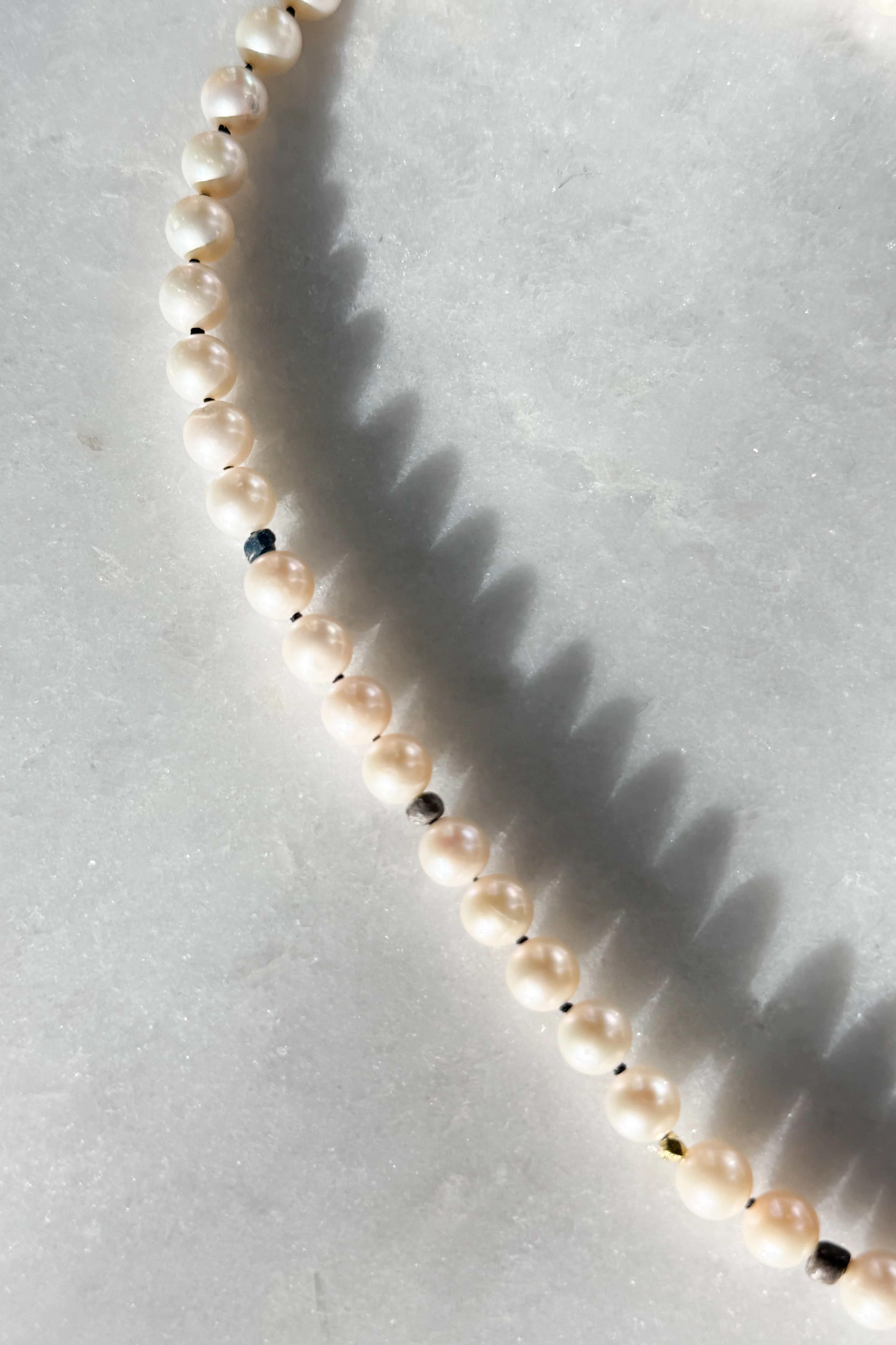 Freshwater Pearl & Safety Pin Necklace - Image 6