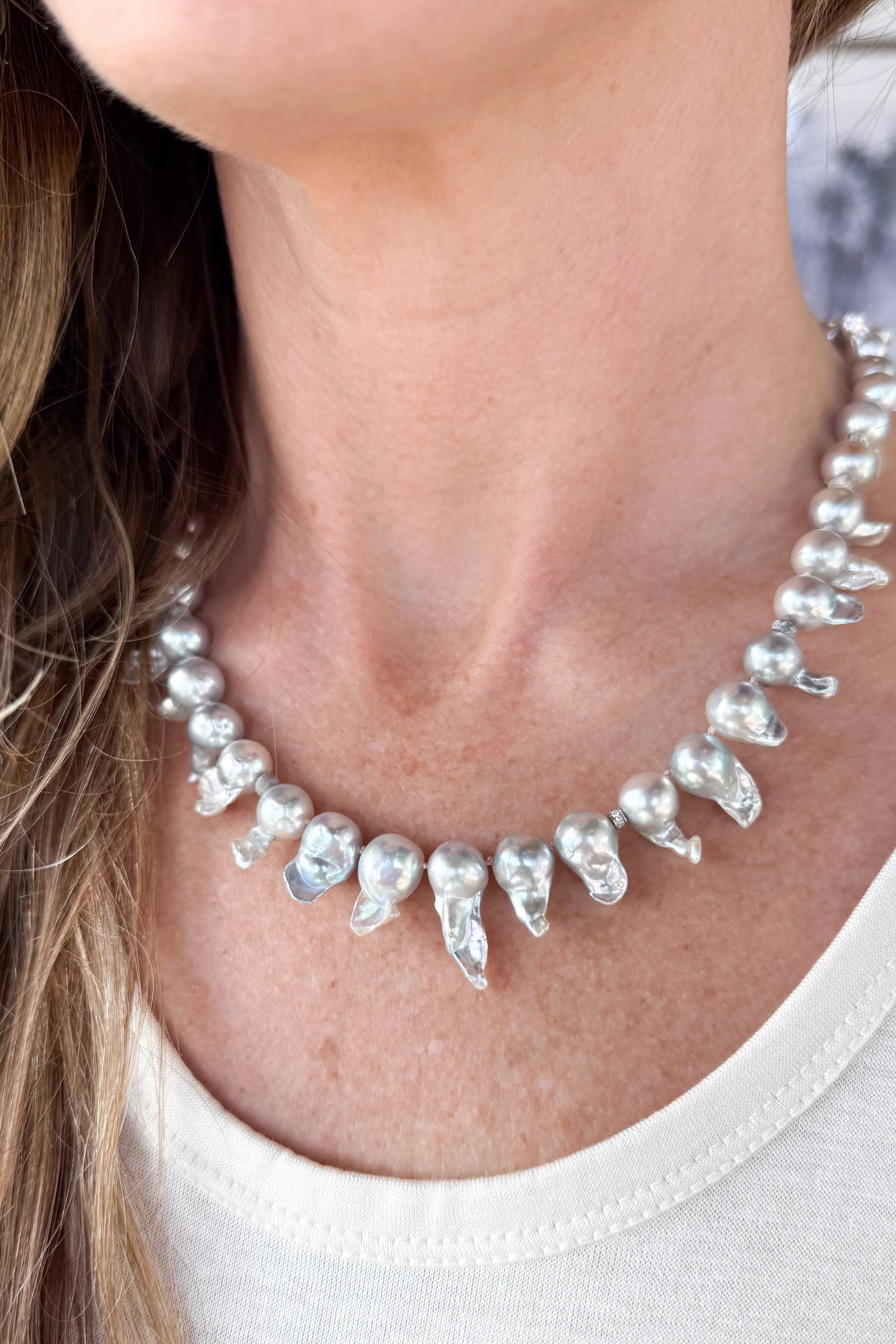Graduated Baroque Pearl Necklace - Image 4