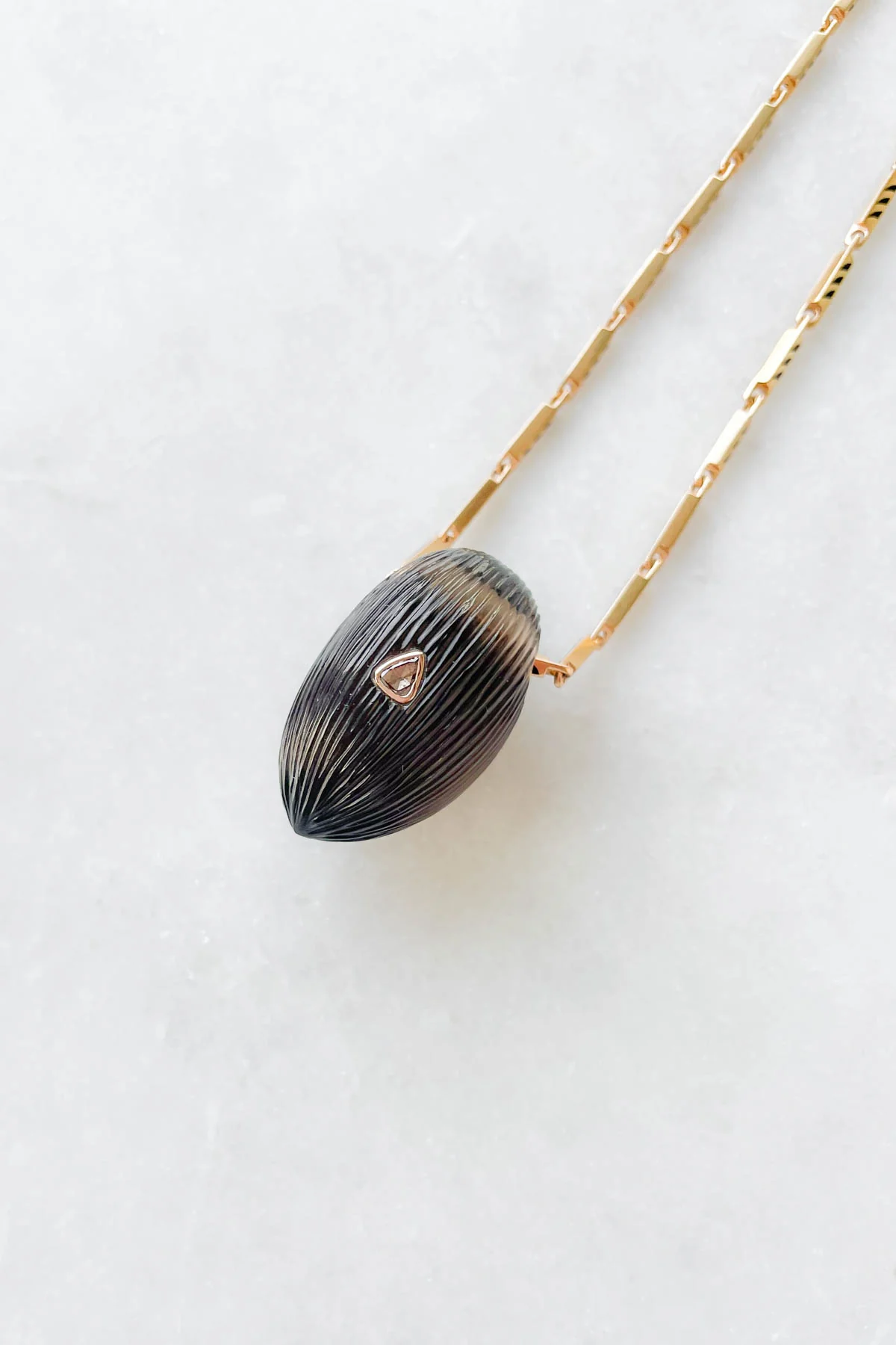 Grande Smokey Quartz Coquito with Diamond Bead - Image 8