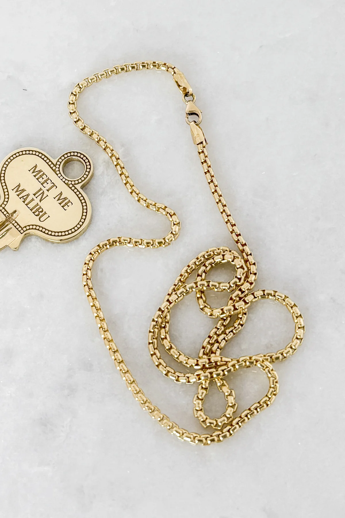 Italian Rounded Box Chain Necklace - Image 6