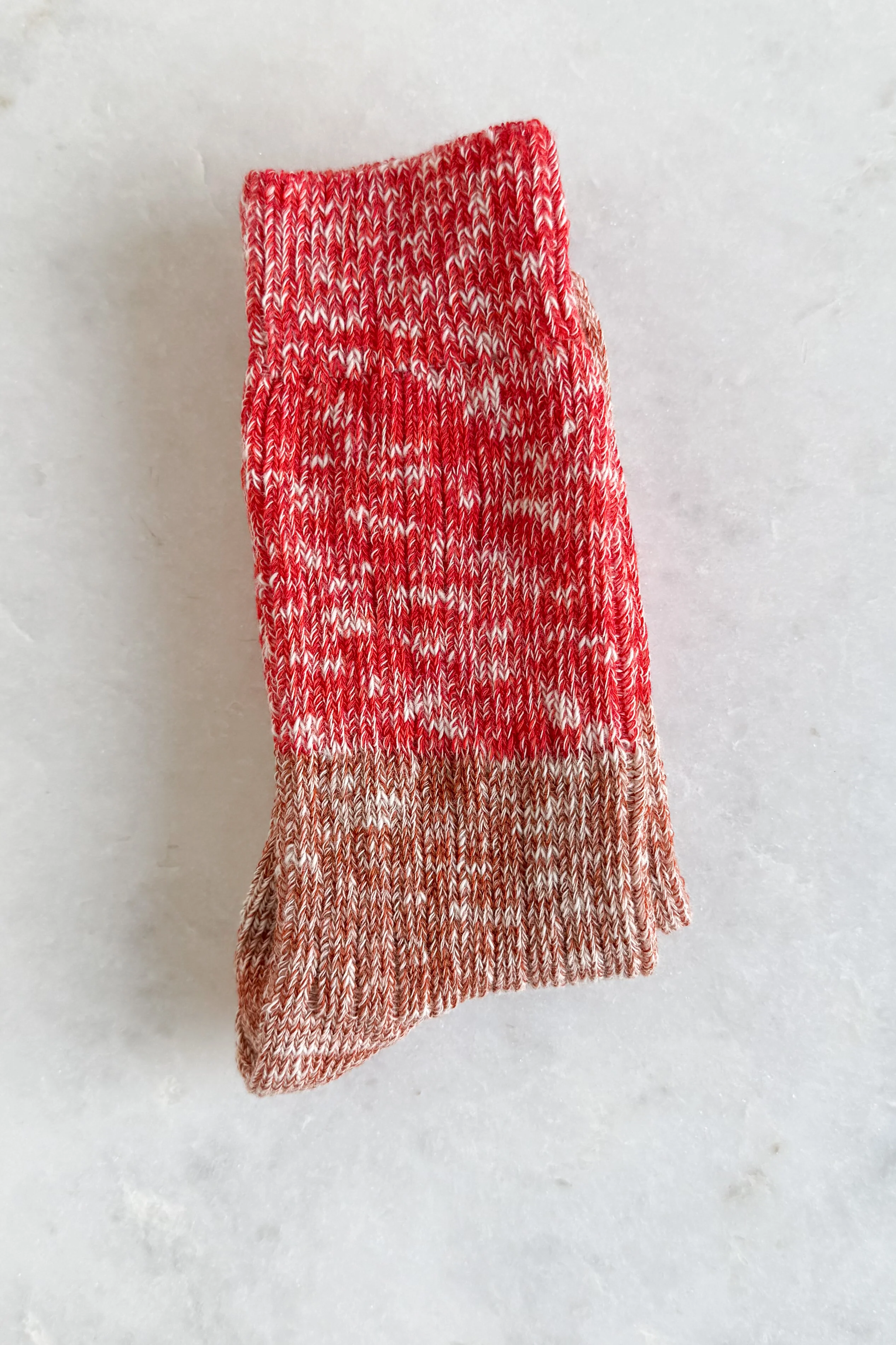 Orange & Pink Melange Socks - Image 3