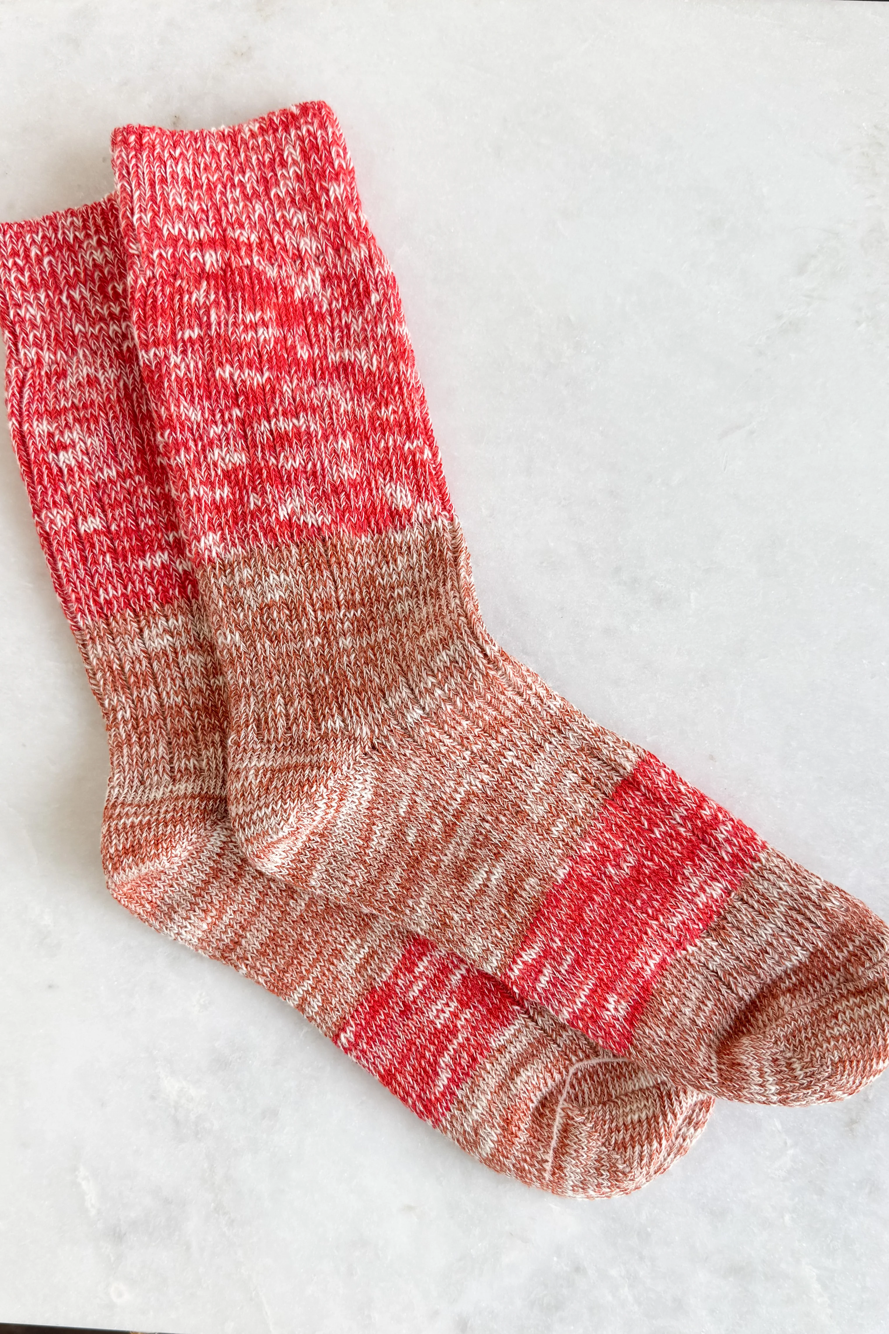 Orange & Pink Melange Socks - Image 4