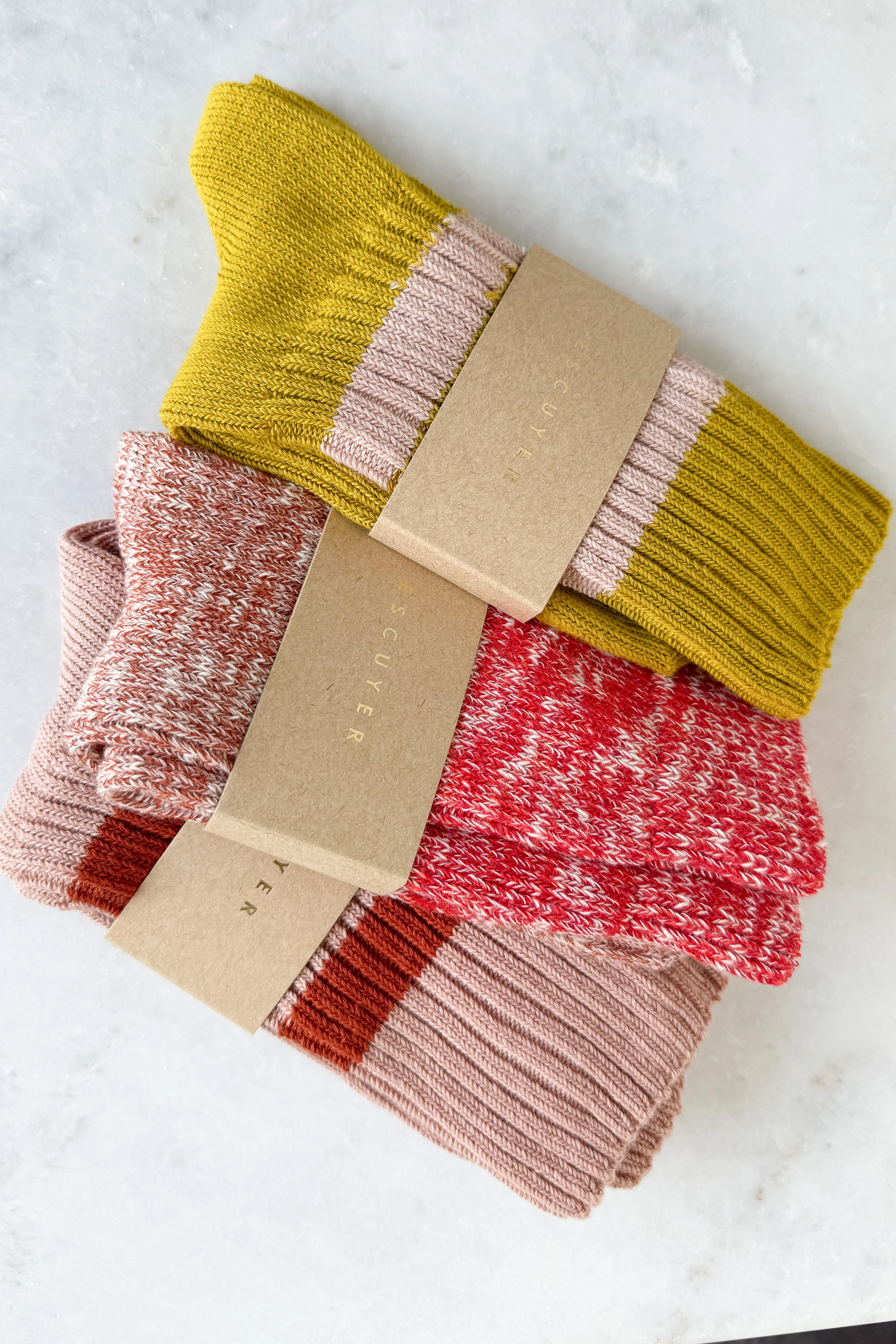 Orange & Pink Melange Socks - Image 6