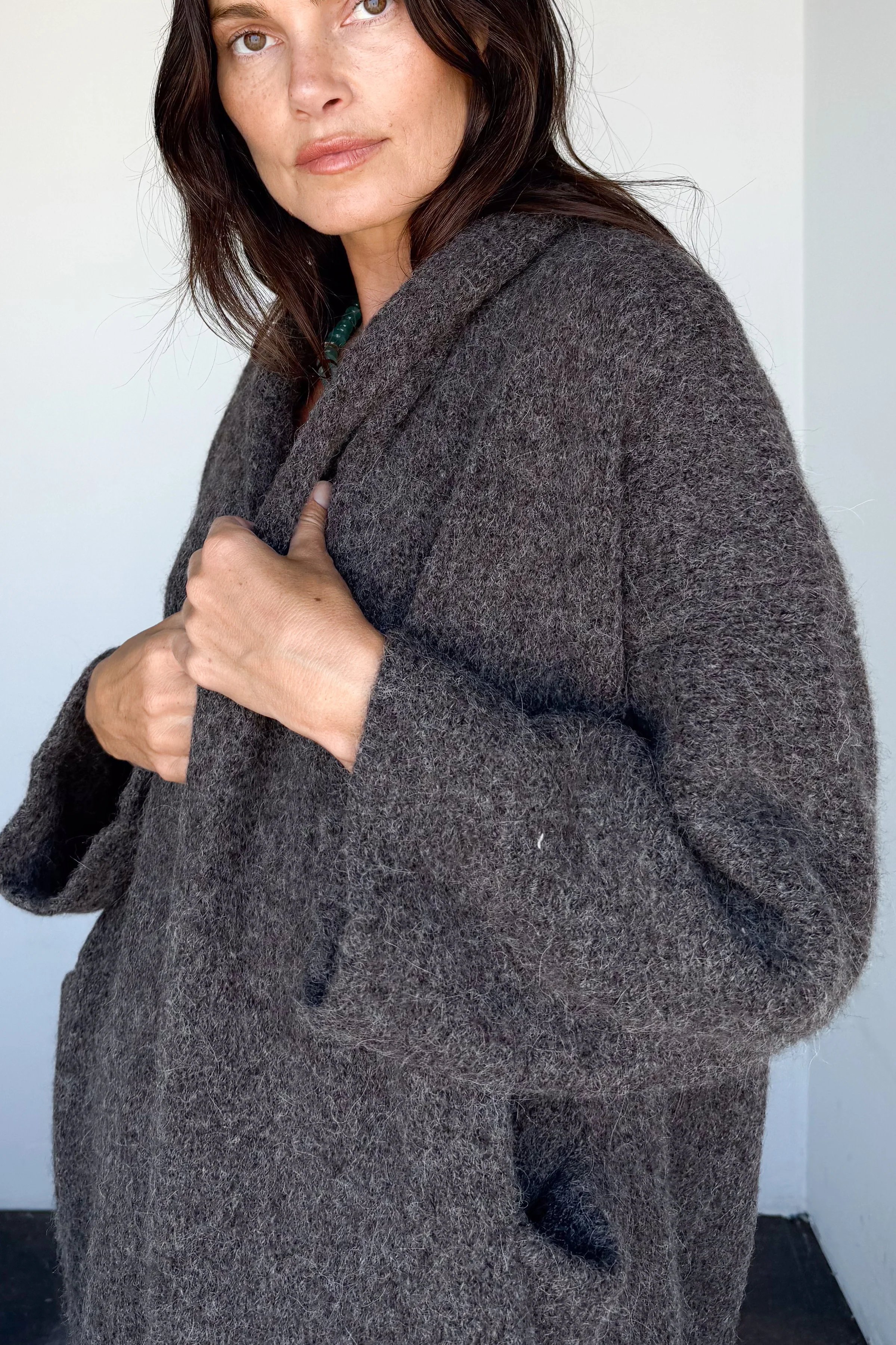 Patina Long Shawl Coat - Image 6