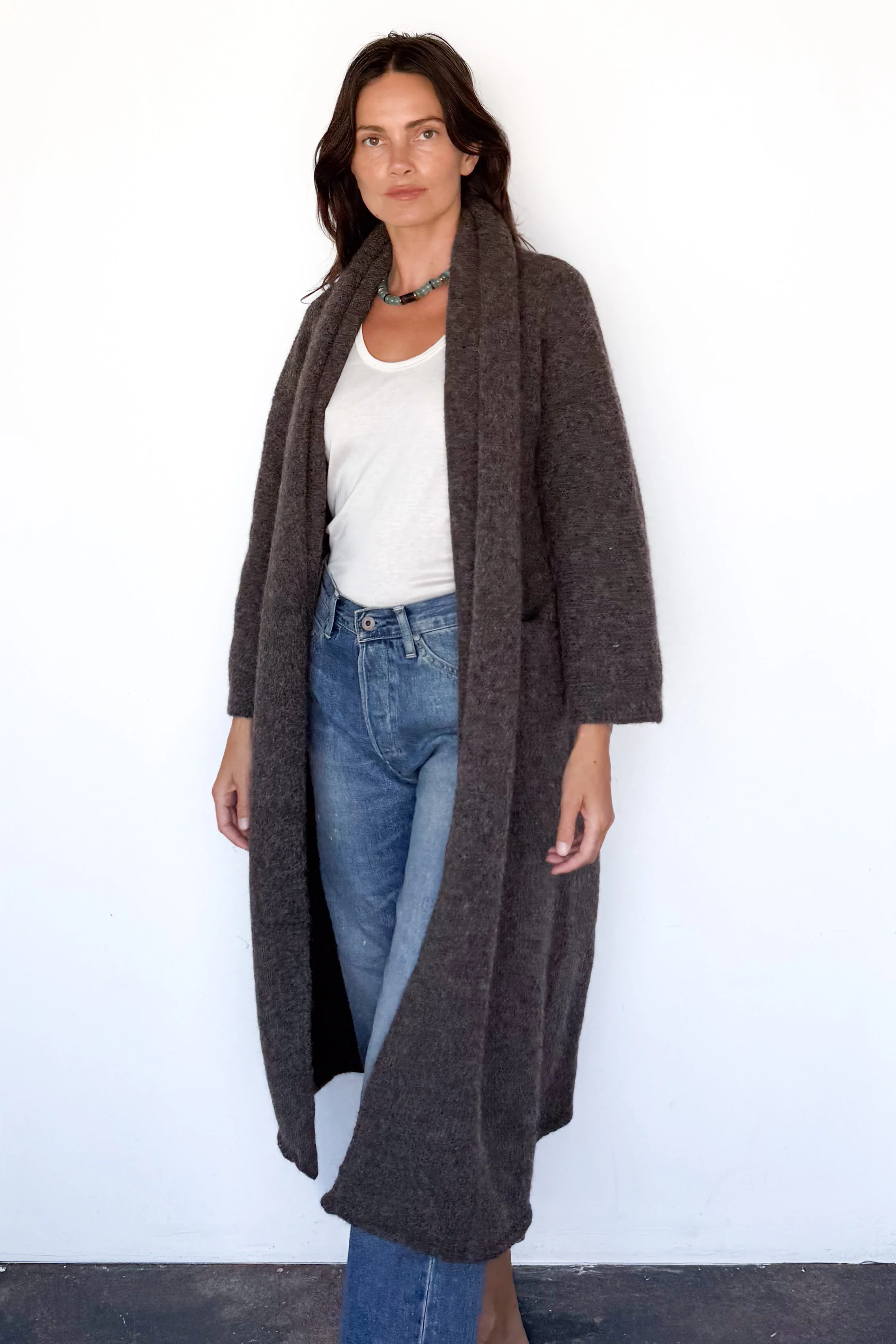 Patina Long Shawl Coat - Image 7