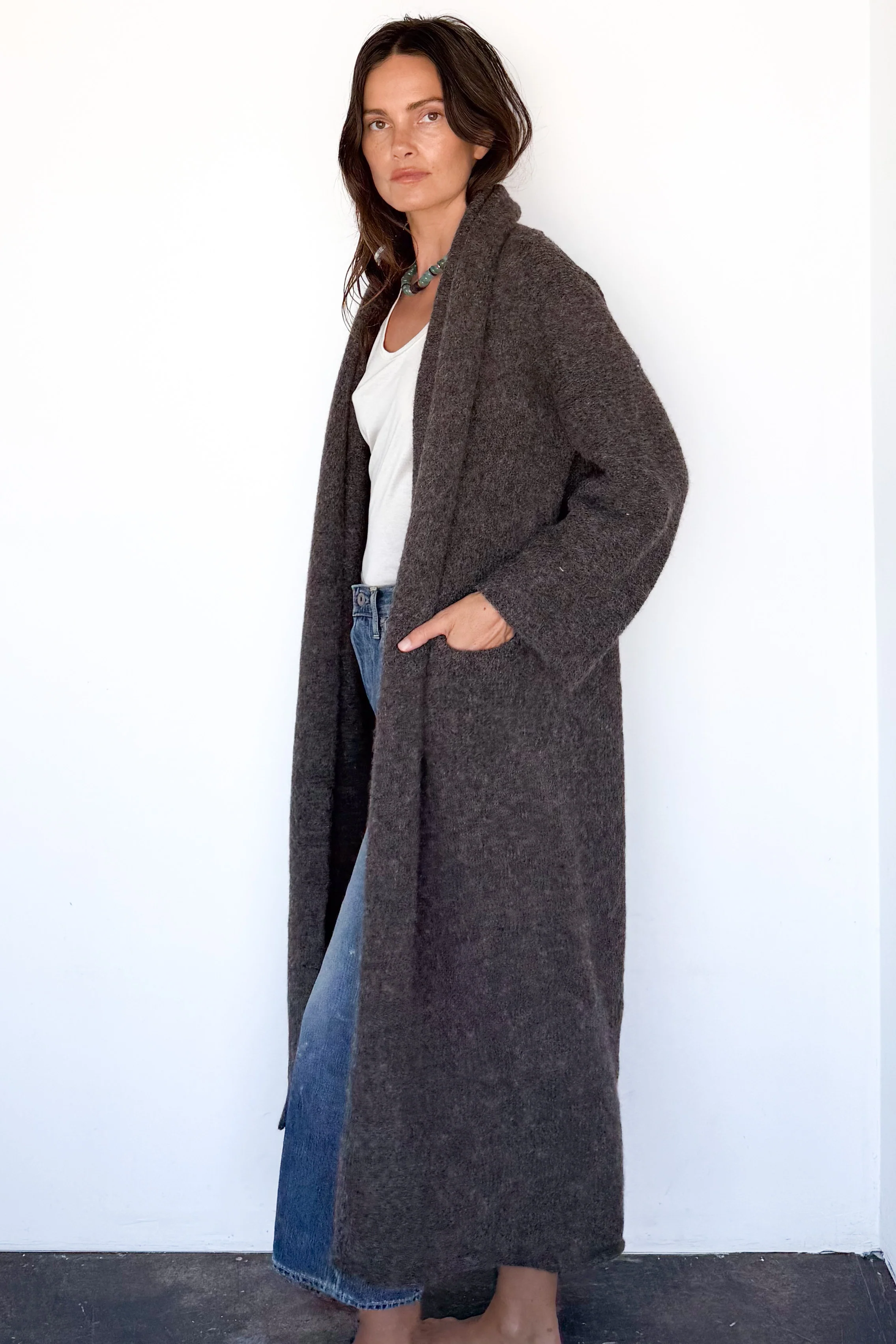 Patina Long Shawl Coat - Image 9