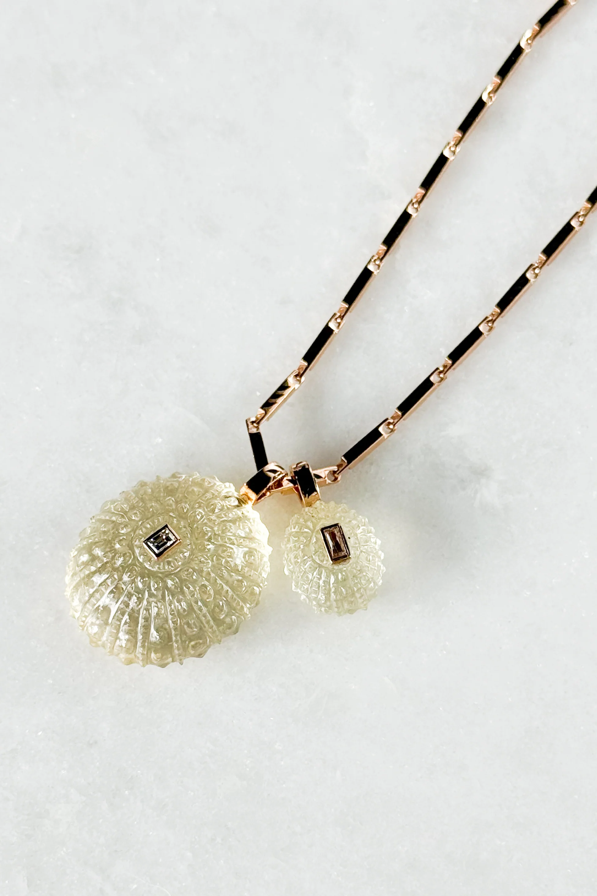 Petite Lemon Quartz Sea Urchin with Beryl Charm - Image 7