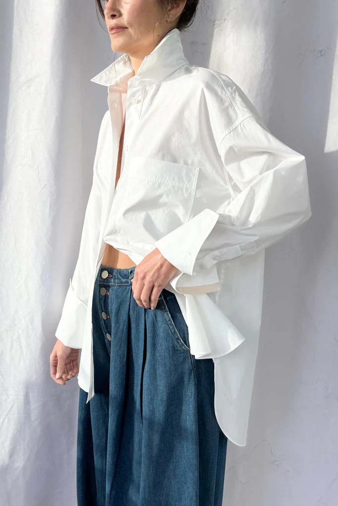 Poplin Button Up Shirt - Image 7