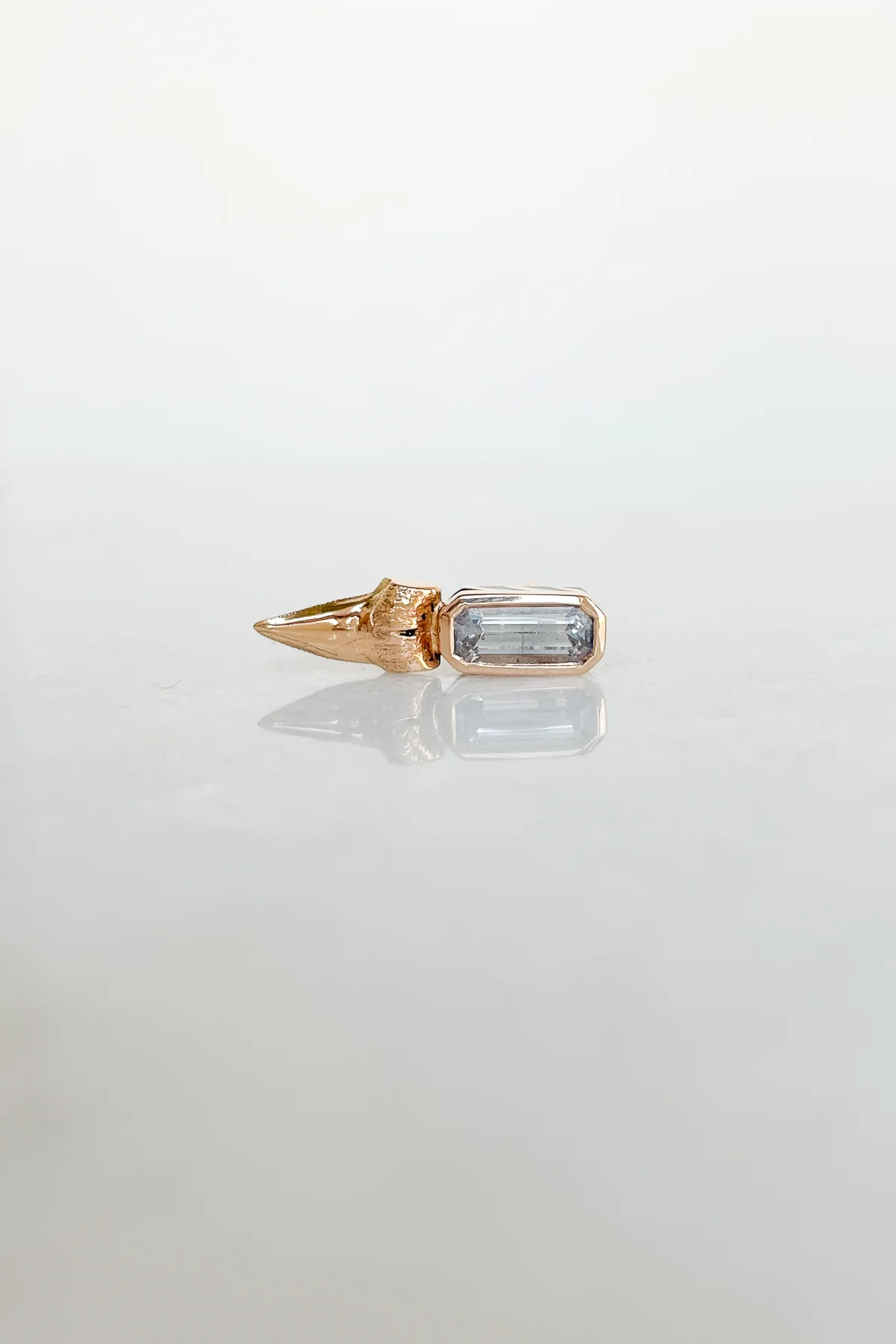 Sapphire Shark Tooth Earring - Image 3