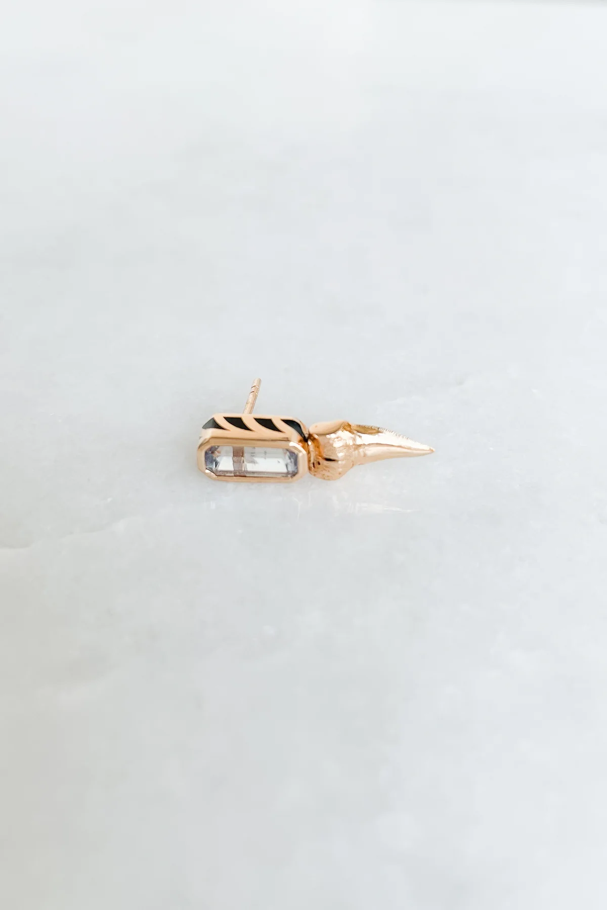 Sapphire Shark Tooth Earring - Image 4