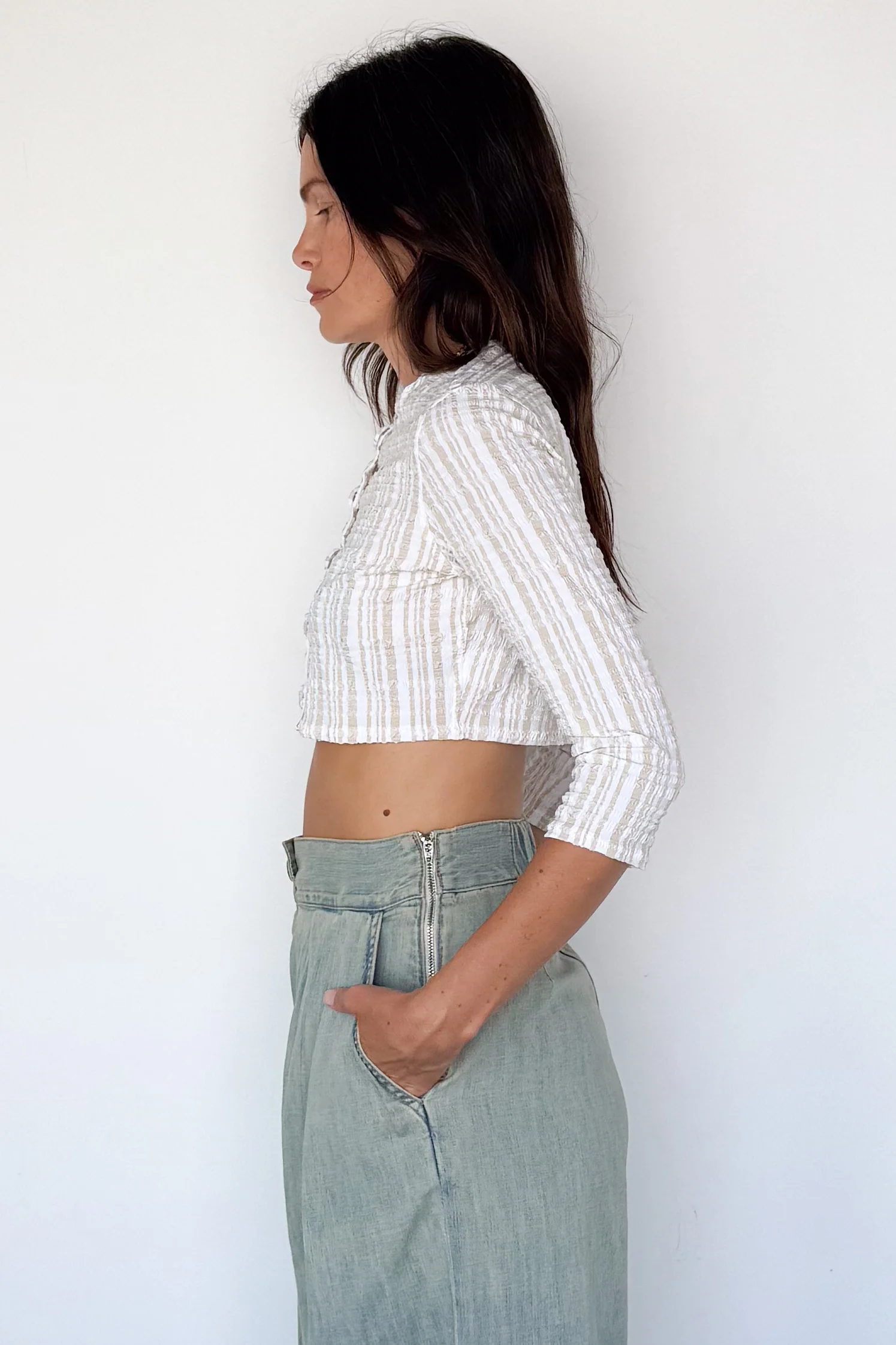 Seersucker Swim Cardigan - Image 4