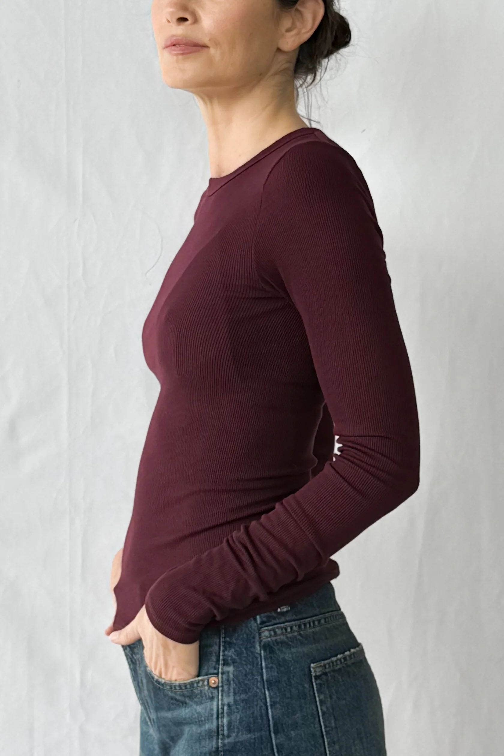 Silk Rib Essential Crewneck - Image 3