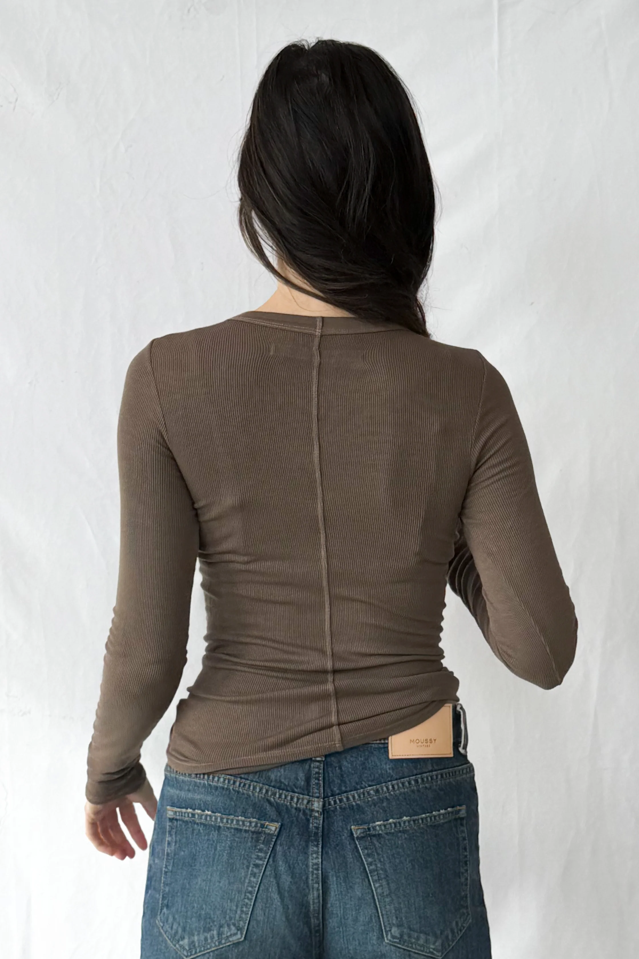 Silk Rib Fitted Crewneck - Image 5