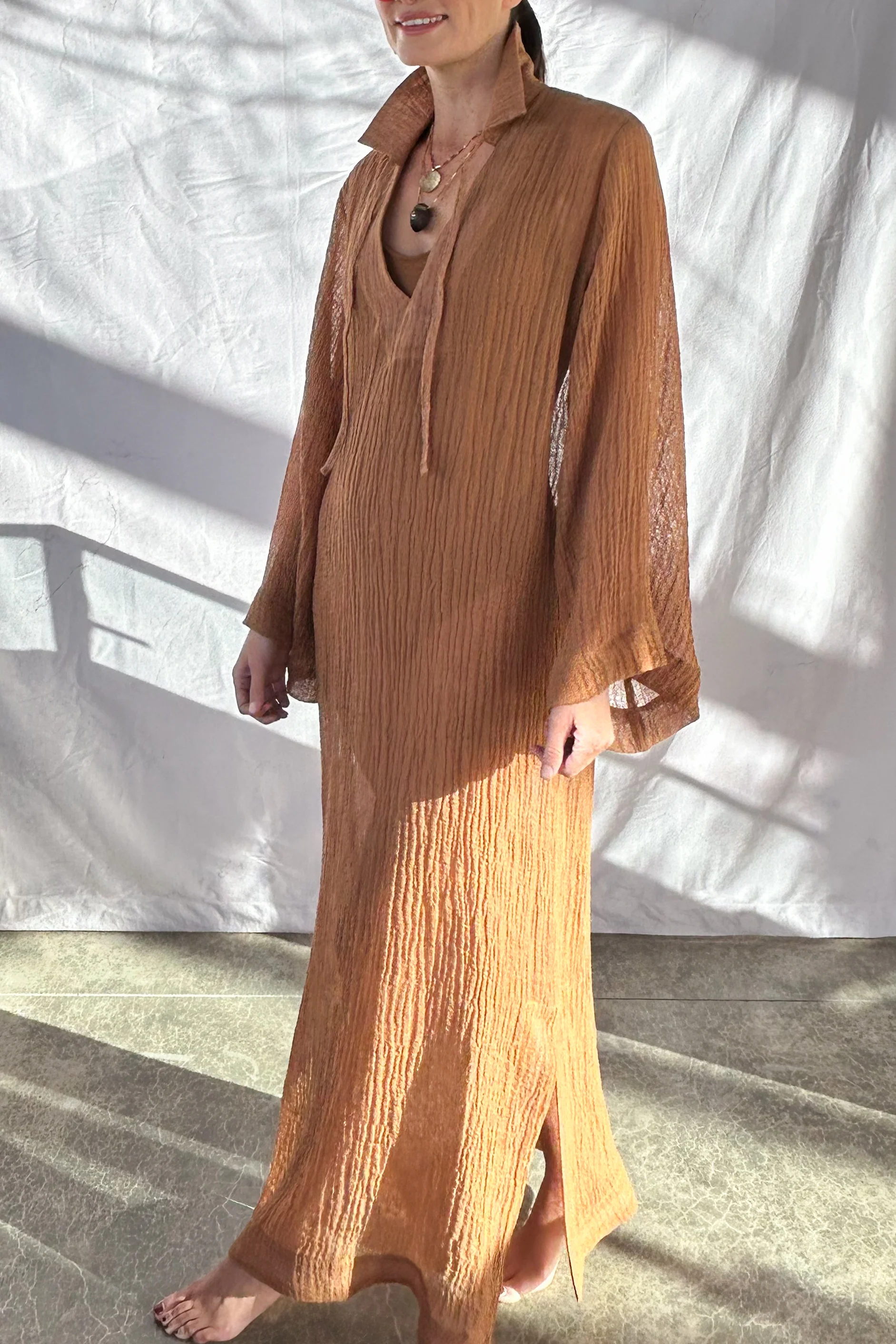 Sorrento Gauze Tunic Caftan - Image 3